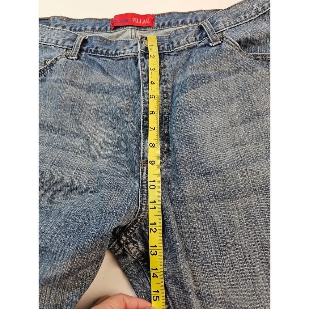 American pillar 40 x 31 men's  blue jeans casual comfort 5 pocket relaxed #